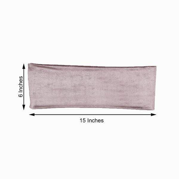 5 pcs Velvet Ruffled Stretchable Chair Sashes