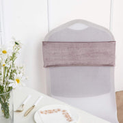 5 pcs Velvet Ruffled Stretchable Chair Sashes