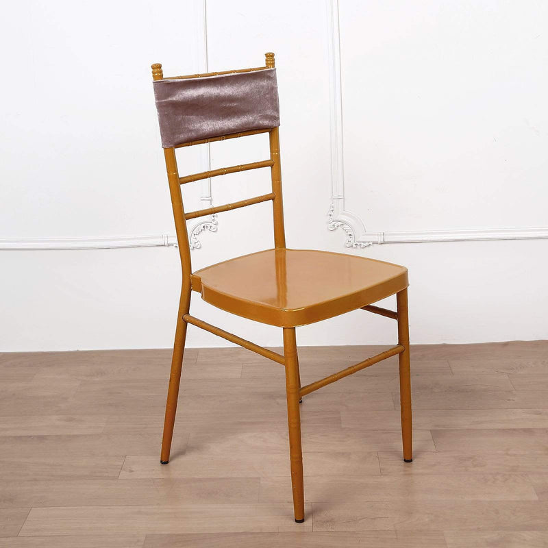 5 pcs Velvet Ruffled Stretchable Chair Sashes