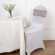 5 pcs Velvet Ruffled Stretchable Chair Sashes