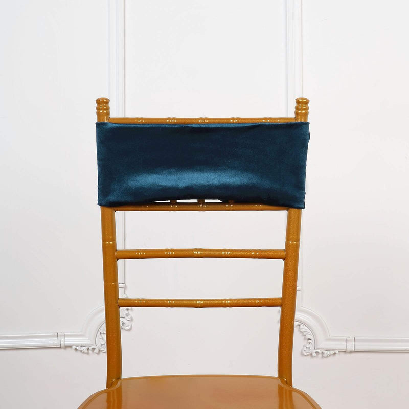 5 pcs Velvet Ruffled Stretchable Chair Sashes