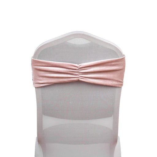 5 pcs Velvet Ruffled Stretchable Chair Sashes SASH_VEL_046
