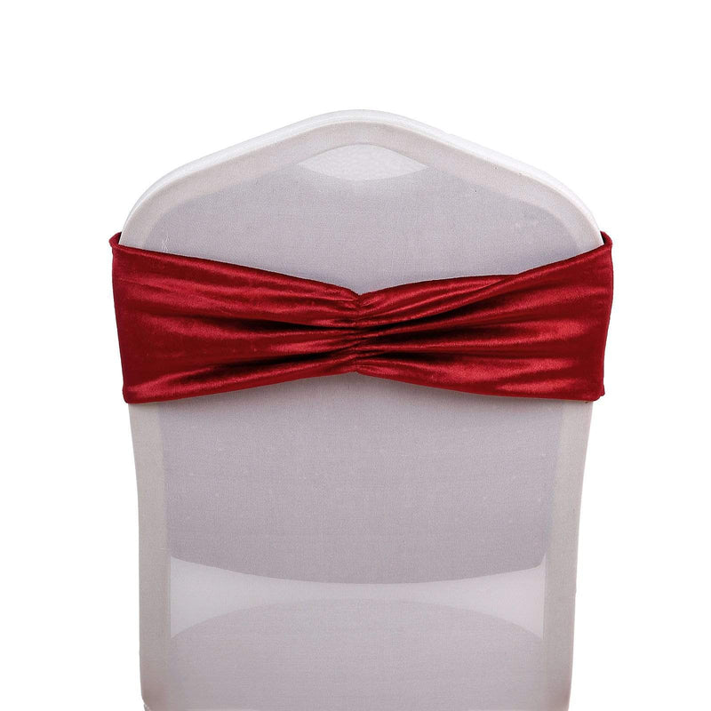 5 pcs Velvet Ruffled Stretchable Chair Sashes SASH_VEL_059
