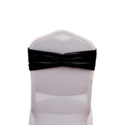 5 pcs Velvet Ruffled Stretchable Chair Sashes SASH_VEL_BLK
