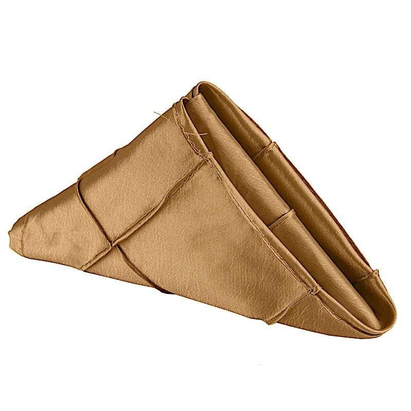 5 Pintuck Napkins 17" x 17" NAP_PTK17_GOLD