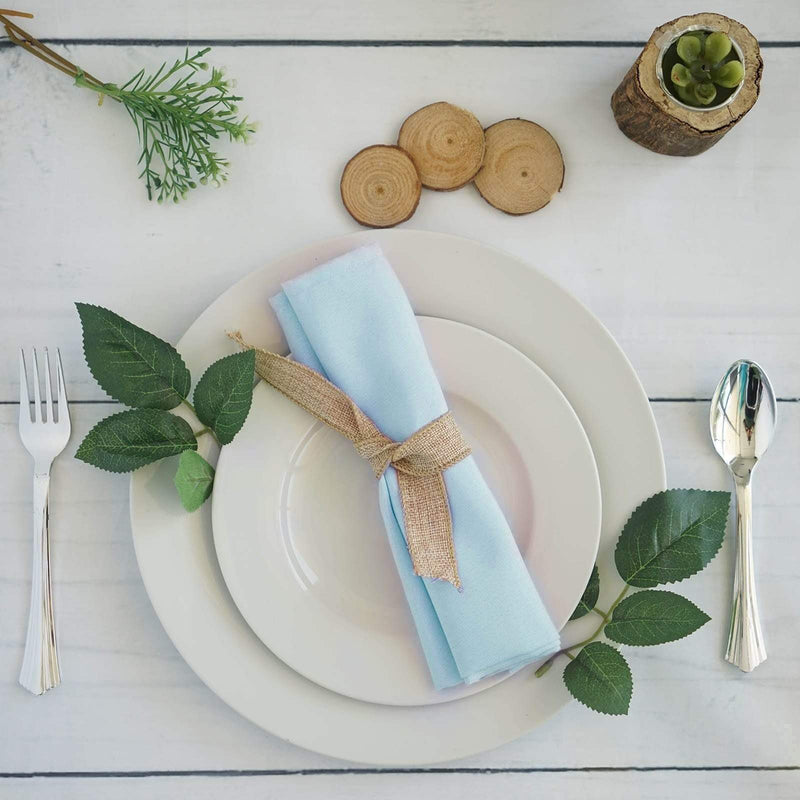 5 Polyester Dinner Table Napkins 20" x 20"