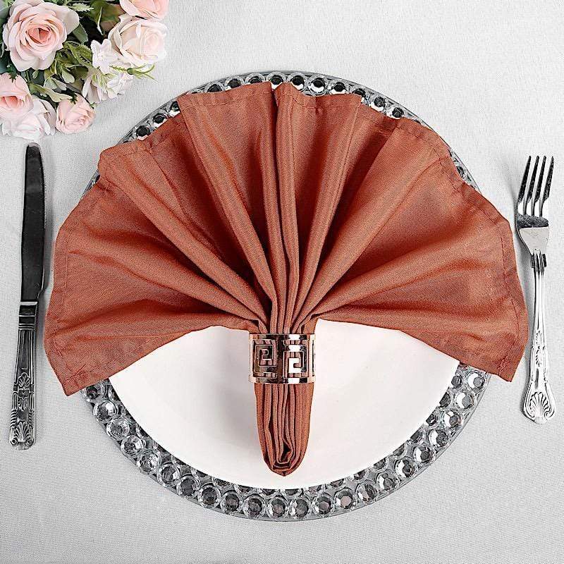 5 Polyester Dinner Table Napkins 20" x 20"