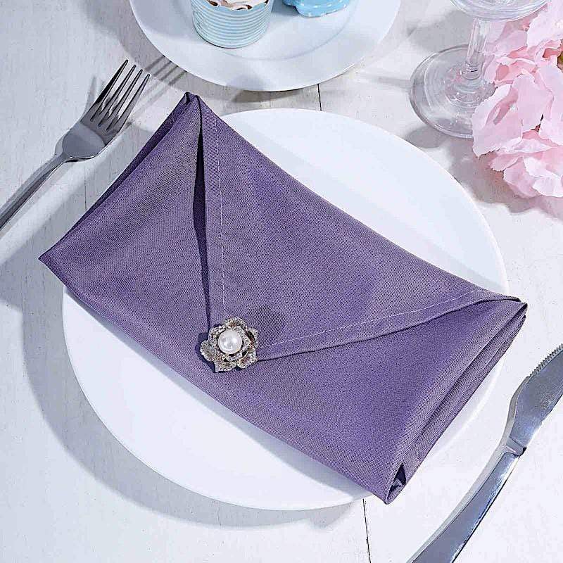 5 Polyester Dinner Table Napkins 20" x 20"