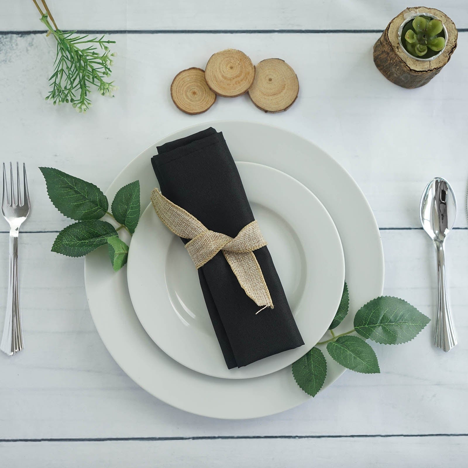 5 Polyester Dinner Table Napkins 20