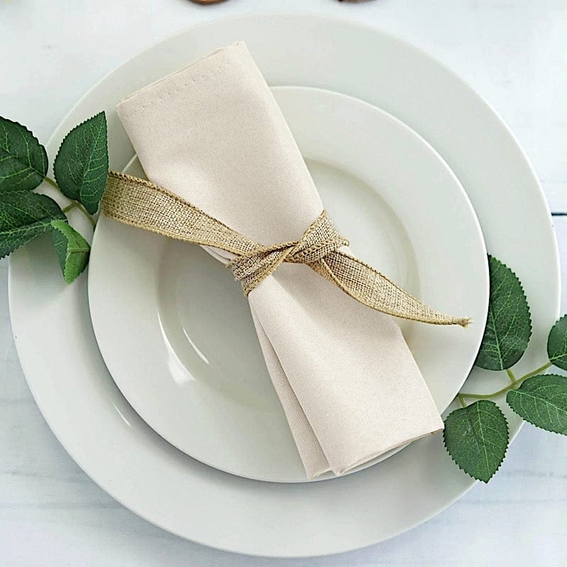 5 Polyester Dinner Table Napkins 20" x 20"