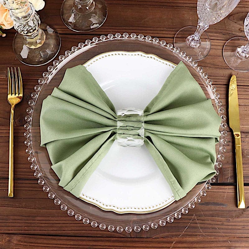 5 Polyester Dinner Table Napkins 20" x 20"