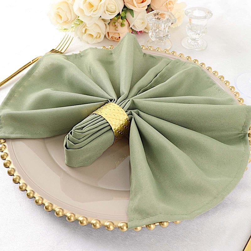 5 Polyester Dinner Table Napkins 20" x 20"