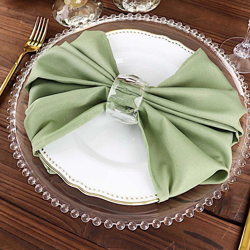 5 Polyester Dinner Table Napkins 20" x 20"