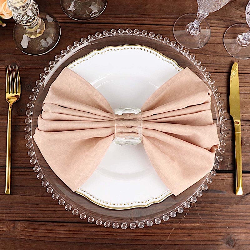 5 Polyester Dinner Table Napkins 20" x 20"