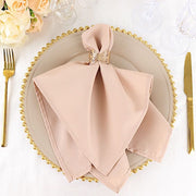 5 Polyester Dinner Table Napkins 20" x 20"