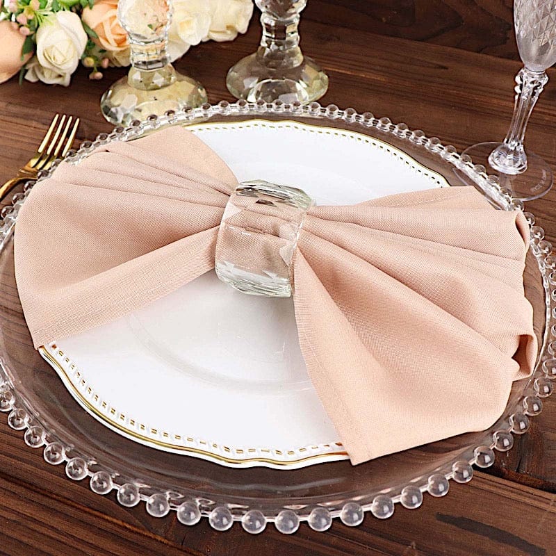 5 Polyester Dinner Table Napkins 20" x 20"