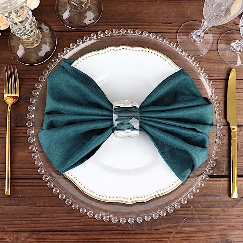 5 Polyester Dinner Table Napkins 20" x 20"