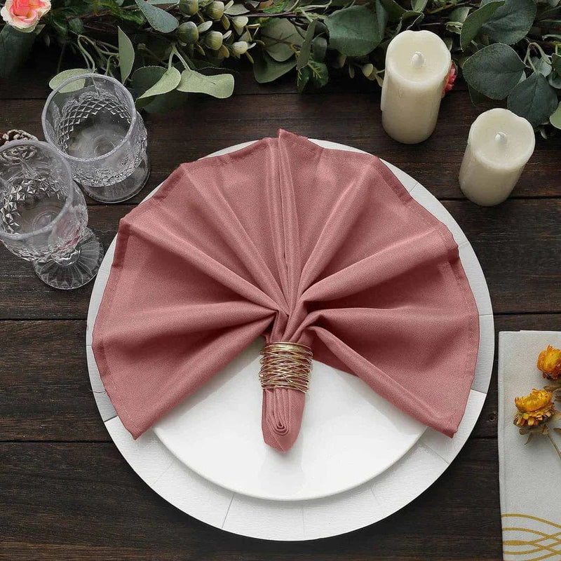 5 Polyester Dinner Table Napkins 20" x 20"