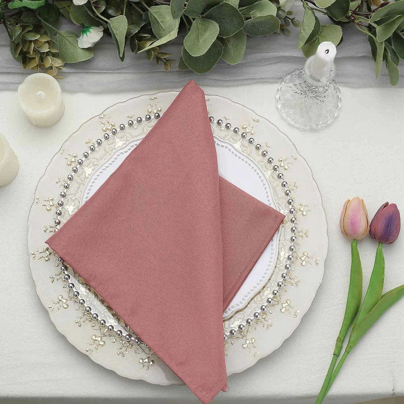 5 Polyester Dinner Table Napkins 20" x 20"