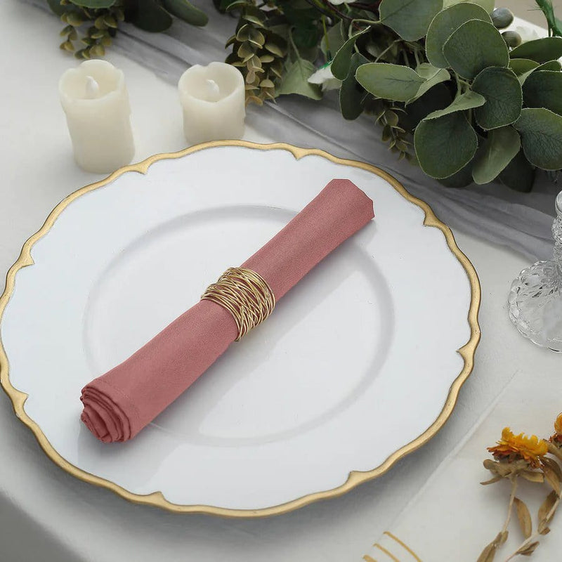 5 Polyester Dinner Table Napkins 20" x 20"