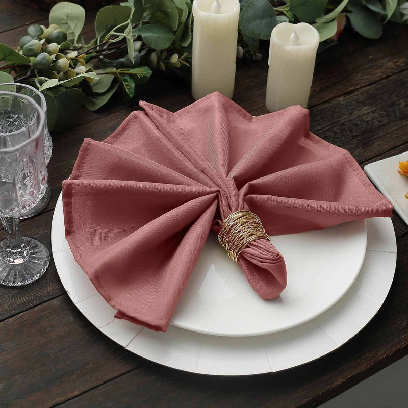 5 Polyester Dinner Table Napkins 20" x 20"