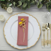 5 Polyester Dinner Table Napkins 20" x 20"