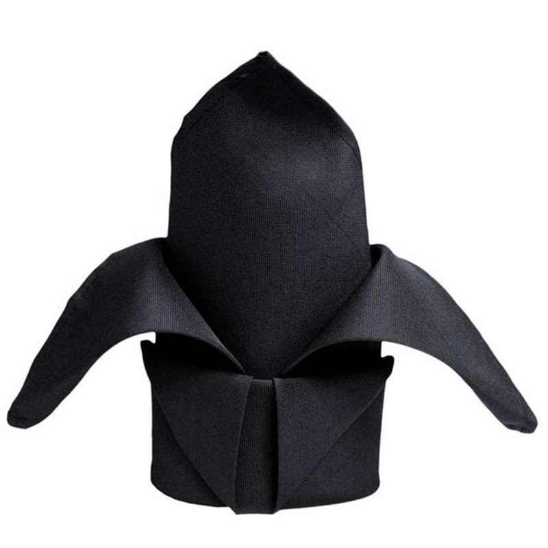 5 Polyester Dinner Table Napkins 20" x 20" NAP_PLY_BLK