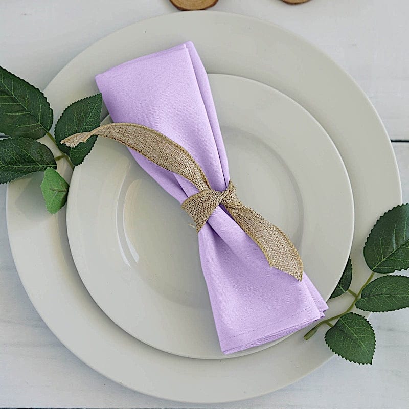 5 Polyester Dinner Table Napkins 20" x 20" NAP_PLY_LAV