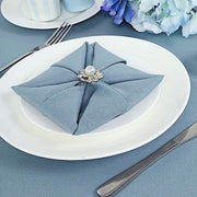 5 Polyester Napkins 17" x 17" - Dusty Blue NAP_OSC_086