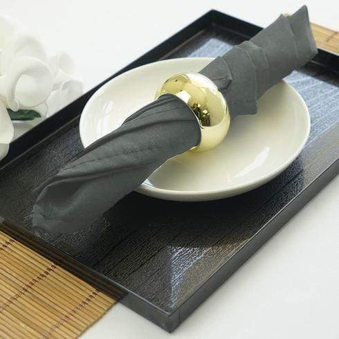 5 Polyester Napkins 17" x 17" - Charcoal Grey NAP_OSC_044