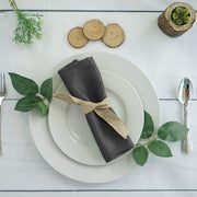 5 Polyester Napkins 20" x 20" - Charcoal Grey NAP_PLY_044