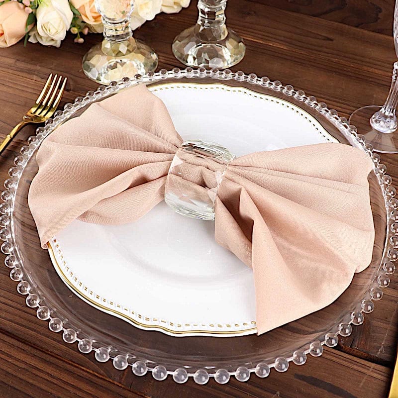 5 Polyester Table Napkins 17" x 17" NAP_OSC_NUDE