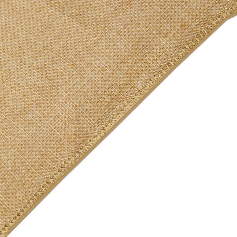 5 Rustic 19" x 19" Faux Burlap Dinner Table Napkins