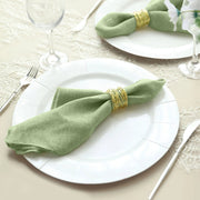 5 Rustic 19" x 19" Faux Burlap Dinner Table Napkins