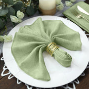 5 Rustic 19" x 19" Faux Burlap Dinner Table Napkins