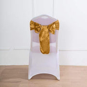 5 Satin Chair Sashes Bows Ties Wedding Decorations