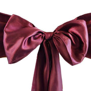 5 Satin Chair Sashes Bows Ties Wedding Decorations
