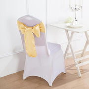 5 Satin Chair Sashes Bows Ties Wedding Decorations
