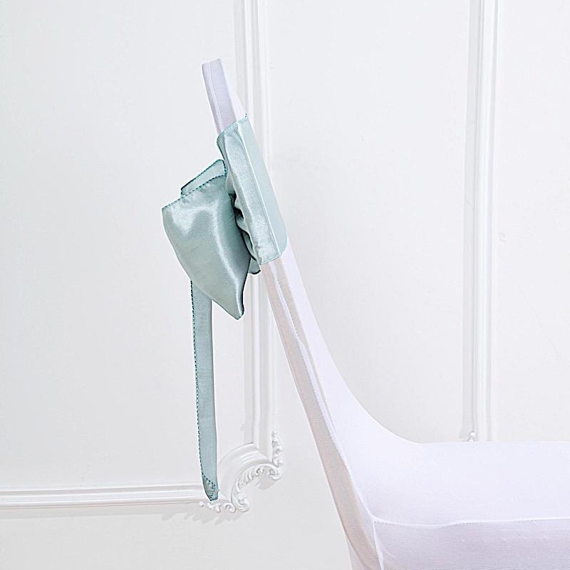 5 Satin Chair Sashes Bows Ties Wedding Decorations