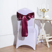 5 Satin Chair Sashes Bows Ties Wedding Decorations