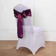 5 Satin Chair Sashes Bows Ties Wedding Decorations