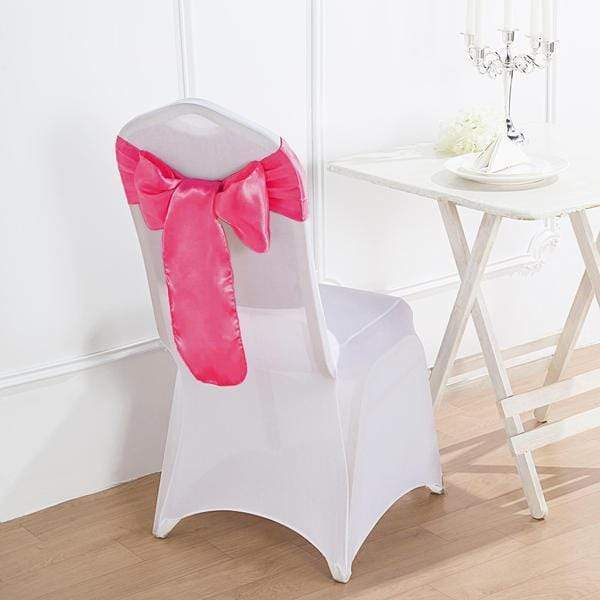 5 Satin Chair Sashes Bows Ties Wedding Decorations