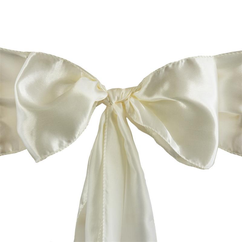 5 Satin Chair Sashes Bows Ties Wedding Decorations