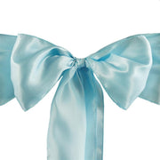 5 Satin Chair Sashes Bows Ties Wedding Decorations