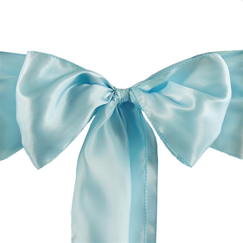 5 Satin Chair Sashes Bows Ties Wedding Decorations