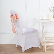 5 Satin Chair Sashes Bows Ties Wedding Decorations
