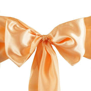 5 Satin Chair Sashes Bows Ties Wedding Decorations