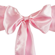 5 Satin Chair Sashes Bows Ties Wedding Decorations