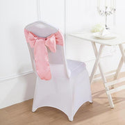 5 Satin Chair Sashes Bows Ties Wedding Decorations