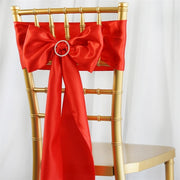5 Satin Chair Sashes Bows Ties Wedding Decorations